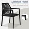 Best Choice Products Set of 2 Indoor/Outdoor Aluminum Woven Rope Dining Chairs w/ Armrests